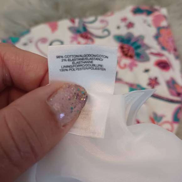 Nine West White and Pink Floral Halter Midi Dress Size 14 NWT - Picture 6 of 7